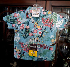 Reyn Spooner Boy's "PEANUTS IN JAPAN" NWT Aqua Toddler Set Size-12/18M