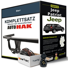 Für JEEP Patriot Typ MK74 Anhängerkupplung starr +eSatz 7pol uni 02.2007-04.2011