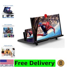 12-Inch 3D HD Screen Magnifier: Portable Phone Projector for Movies Gaming