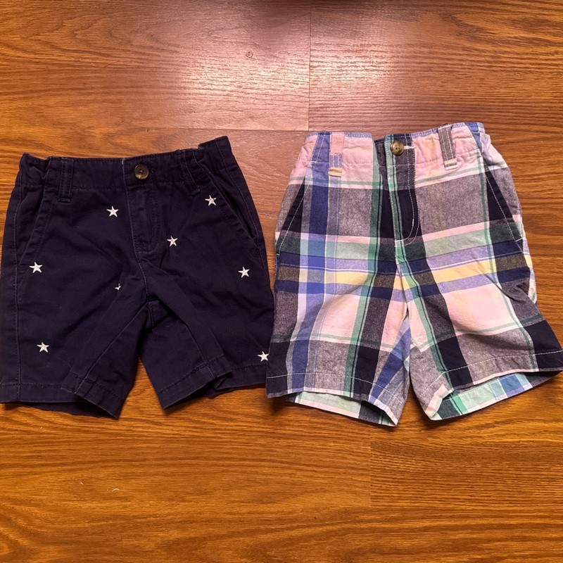 Toddler Boy's Gymboree Pull On Shorts and Two Shirts Set Size 3T