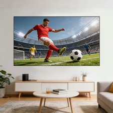 Image of High Reflectivity Metal Projection Screen 16:9 With Black Border For Home