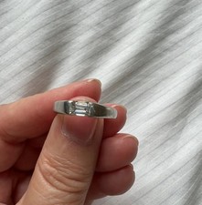 Boodle & Dunthorne Emerald Cut Diamond/Platinum Ring - Cost £5,500