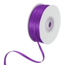 Satin Ribbon, 1/8 Inch x 100 Yards Dark Purple Double Face Satin Ribbon