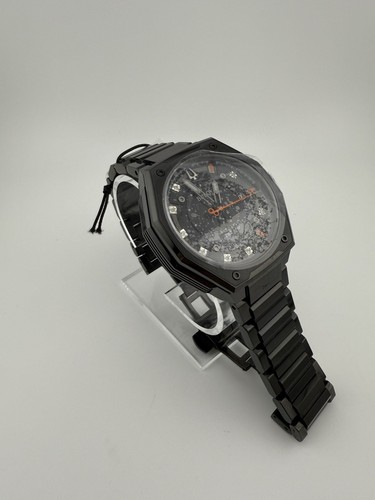 Bulova Mens Watch Precisionist 98D183 Quartz Marc Anthony Diamond Black Steel - Picture 10 of 16