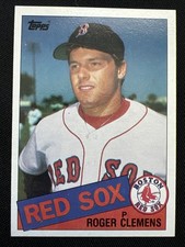 1985 Topps -Roger Clemens #181 (RC). Error Card Red Dot On Jersey By Neck W/Case