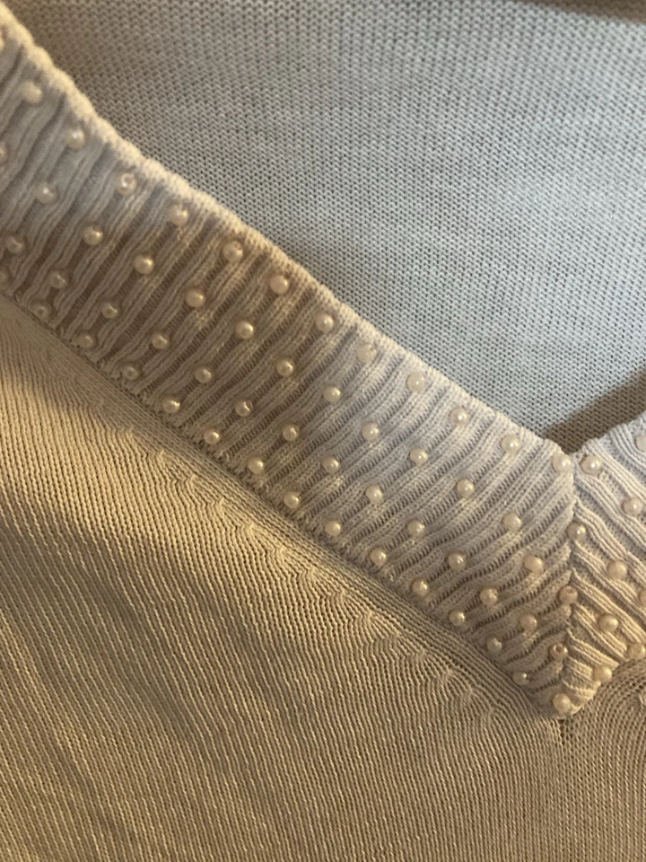 Vintage Canda Pulli Mit Perlen S Creme - Bild 2 von 4