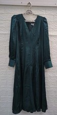 New Chelsea 28 Long Sleeve Satin Midi Dress Womens Size Medium