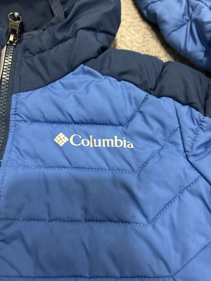 Columbia Jacket Boys Size XS 6/7 OmniHeat Blue Full Zip Hoodie - Image 2 of 4