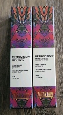 2X Retrovision Reset And Clarity Pink Clay Mask - 0.57 Fl Oz / 17 ml Tigerlove