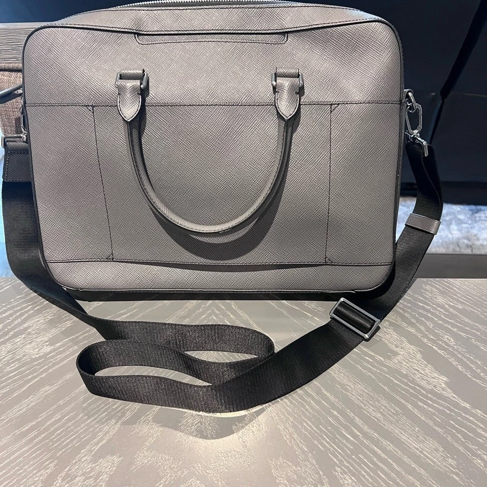 Портфель Michael Kors унисекс серый кожаный - Изображение 3 из 4