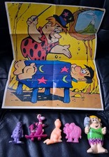4 POST/Flintstones FRUITY PEBBLES Cereal FIGURES/Hollyrock BARNEY  1979 POSTER
