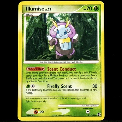 Illumise Lv.29 71/106 Common Diamond and Pearl Great Encounters DP Pokemon Card
