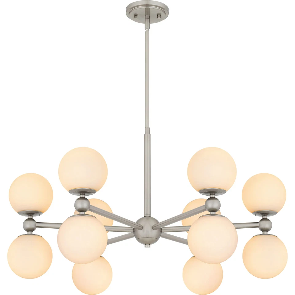 Araña de níquel cepillado Elser de 12 luces Foto 3 de 4