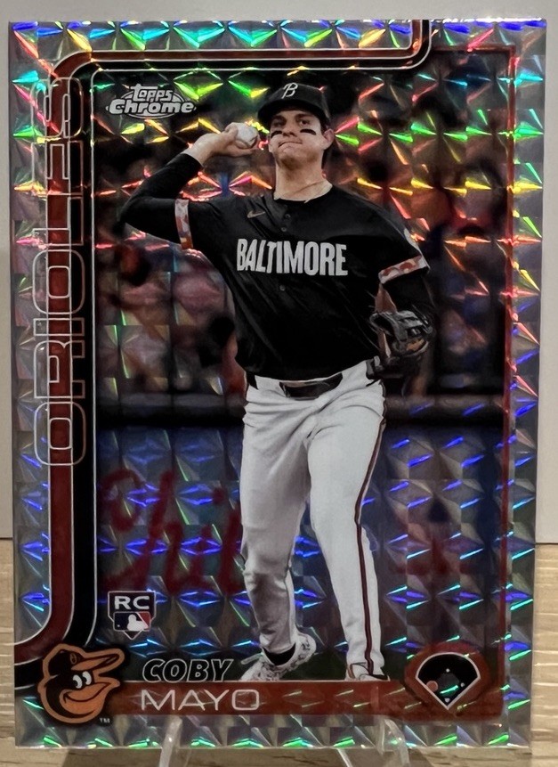2025 Topps Chrome - Coby Mayo #120 Geometric Refractor (RC)
