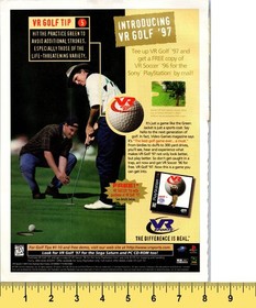 VR Sports VR Golf '97 Magazine Ad PlayStation Sega Saturn PC Vintage 1996