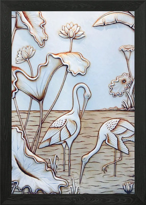 3D EFFEKTRELIEF Gerahmtes Wandbild Poster Leinwanddruck Bild