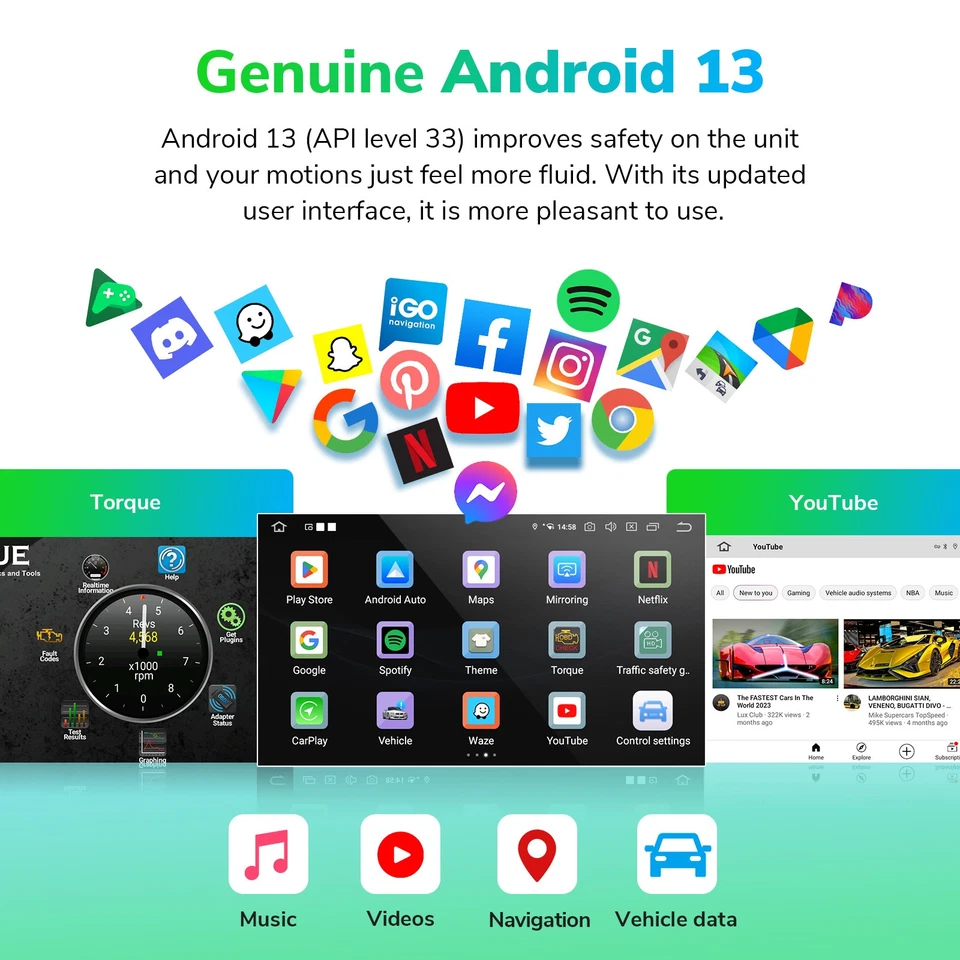 Eonon E46A12S Android 13 8Core 6+64 Car Radio Stereo GPS DSP CarPlay for BMW E46 - Image 3 of 4