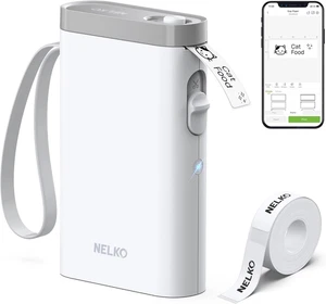 Machine à étiquettes Nelko avec ruban, Imprimante d'étiquettes Bluetooth P21, Mini sans fil