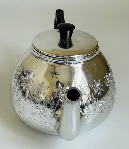 Towerbrite Ornate Stainless Tableware Tea Pot England Floral Design - Picture 2 of 6