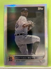 MATTHEW BOYD #128 Rainbow Foil SP | 2022 Topps Series 1 Base Set Silver | Tigers