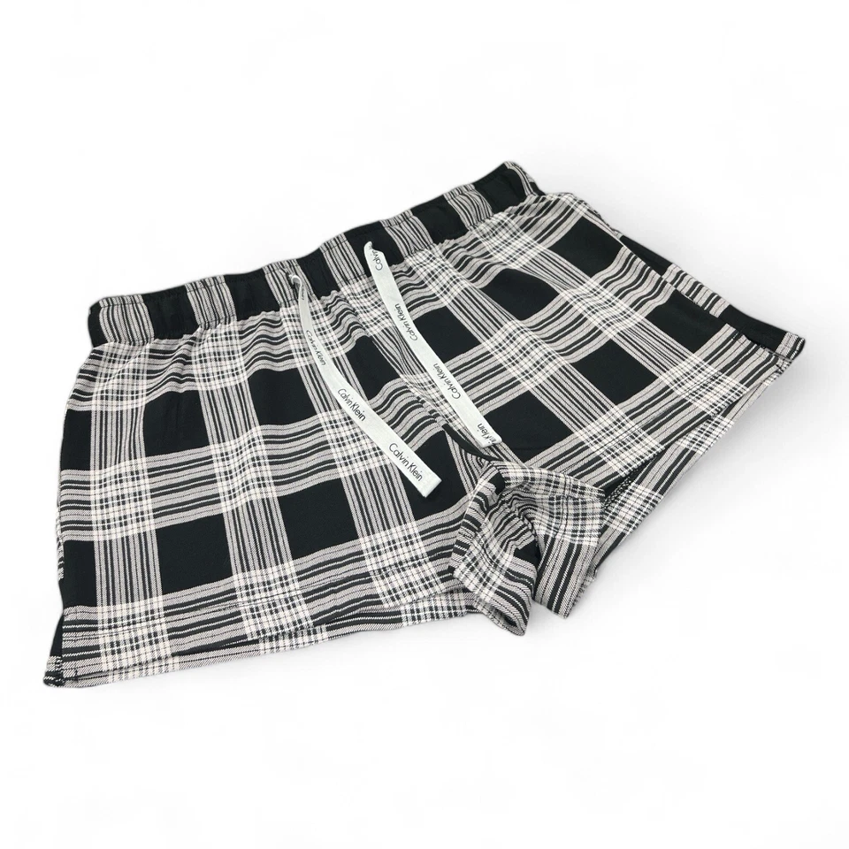 Pantalones cortos con cordón para mujer Calvin Klein en negro/blanco Foto 3 de 4