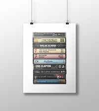 Eric Clapton Poster: Clapton Albums Art Print, Cassette, Vinyl  Poster
