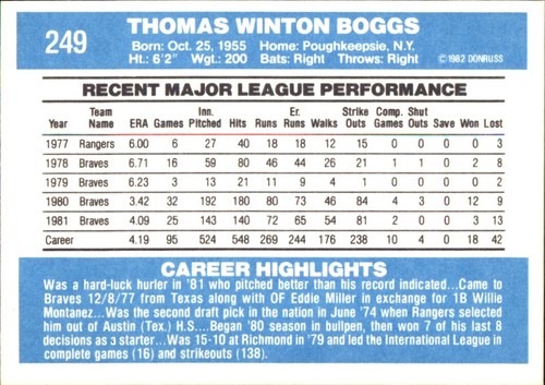 1982 DONRUSS #11 - #330 ⚾ YOU PICK YOUR FAVS 🧢 MLB BASEBALL CARDS VINTAGE - Picture 358 of 484