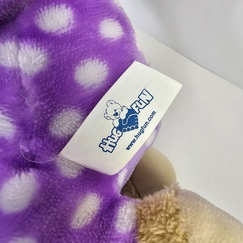 Hug Fun Prayer Bear Purple Polka Dot Pajamas NO Sound Plush Stuffed Animal 12" - Picture 8 of 8