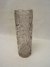 Vintage Heavy Elegant Glass Vase 11 3/4" Tall Acceptable Condition