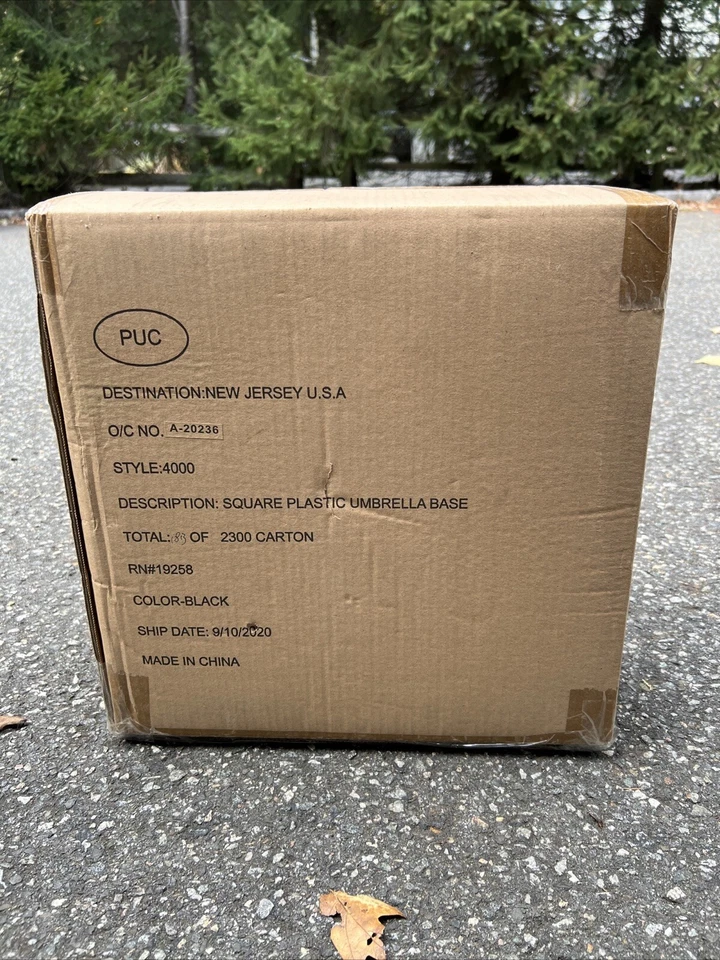 Base Soporte Paraguas - Plástico Cuadrado - PUC Modelo A-20236 Foto 4 de 4