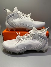 Nike Alpha Huarache 8 Elite LAX lacrosse White Grey CW4440-110 Men's pro Cleats