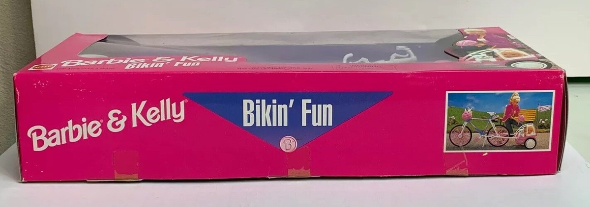 Vintage 1998 Barbie & Kelly Bikin' Biking Fun NEW #67596 HTF