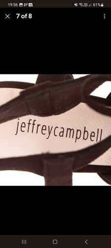 PVP €115 JEFFREY CAMPBELL Sandalias de Cuero con Corbata al Tobillo Talla 40 UK 7 US 9.5 Tacón - Imagen 6 de 6