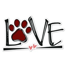Love Paw Dog Cat Sticker Decal