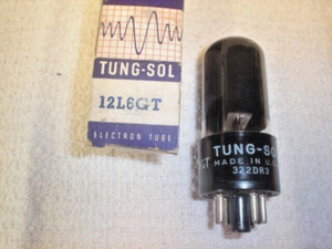 VINTAGE TUNGSOL 12L6GT VACUUM TUBE TUBES BLACK GLASS USA TESTED TUB23233