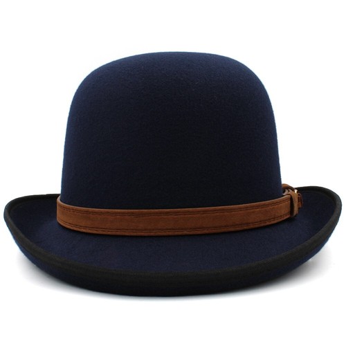 Men Women Classical Bowler Hats Retro Fedora Sunhat Jazz Derby Caps 7 1/8-7 3/8 - Picture 25 of 29
