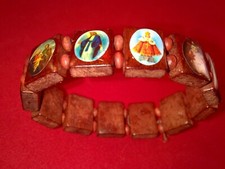 Armband Holz Jesus Maria Gott Weihnachten Braun
