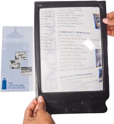 KAV Magnifying Glass Reading Vision Aid - 305x195mm 3X Large Full Magnifier Lens