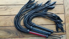 Paddle Leather Flogger Whip Heavy Long Real Leather whip Premium Handmade 28"+UK