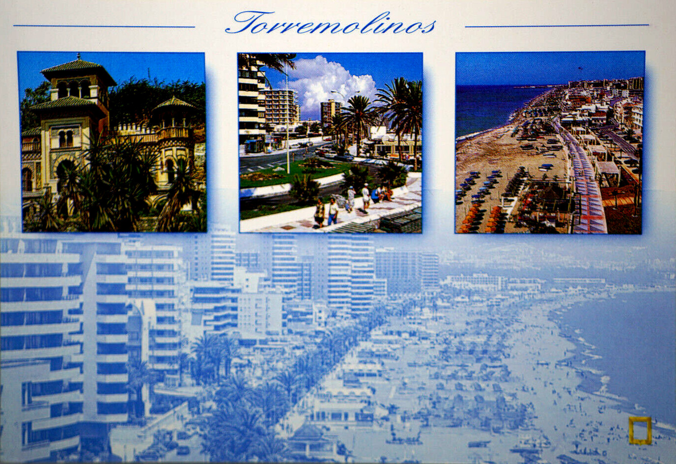 Postal España Torremolinos Costa Del Sol El Bajondillo Playa Mediterránea