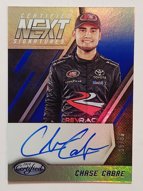 2018 Certified Racing Next Signatures #NEXT-CC Chase Cabre Blue Auto #35/50