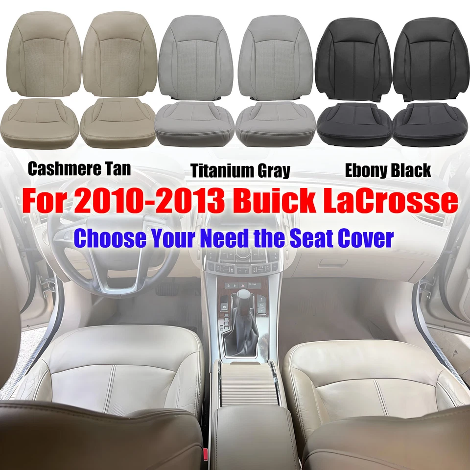 Capa de assento de couro frontal inferior e superior para Buick LaCrosse 2010 2011 2012 2013 - Imagem 2 de 4