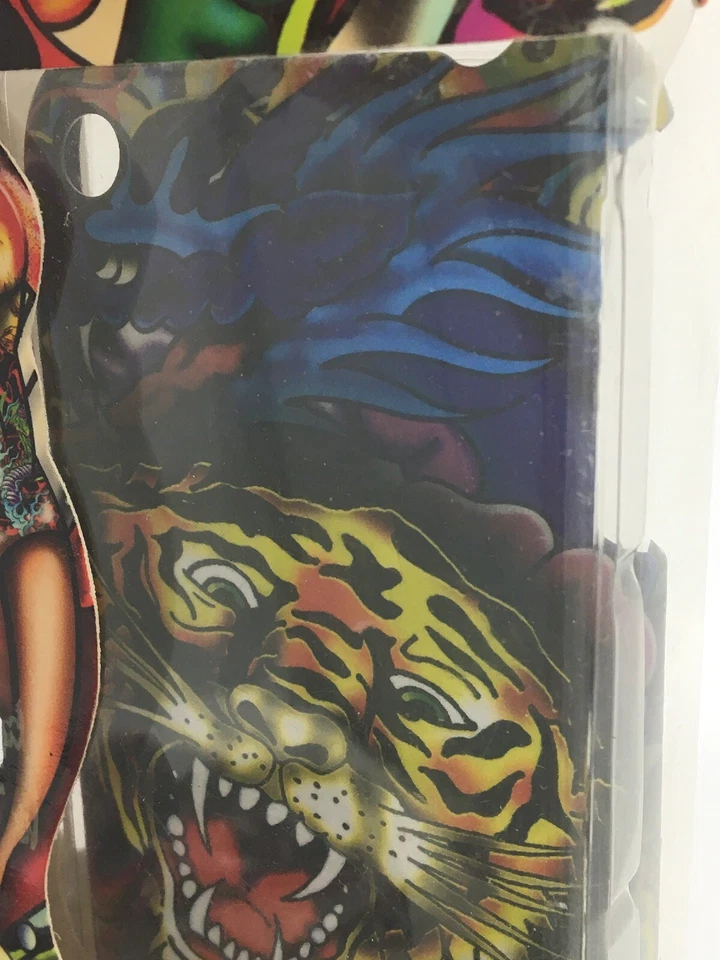 Placa frontal de tatuaje Ed Hardy Tiger con protector de pantalla iPhone 3G y 3GS Lote de 2 Foto 2 de 4