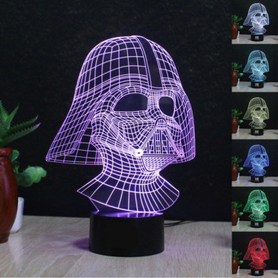 Star Wars 3D LED Tischlampe Leselampe 7 Farbe Nachtlicht Nachttischlampe Xmas
