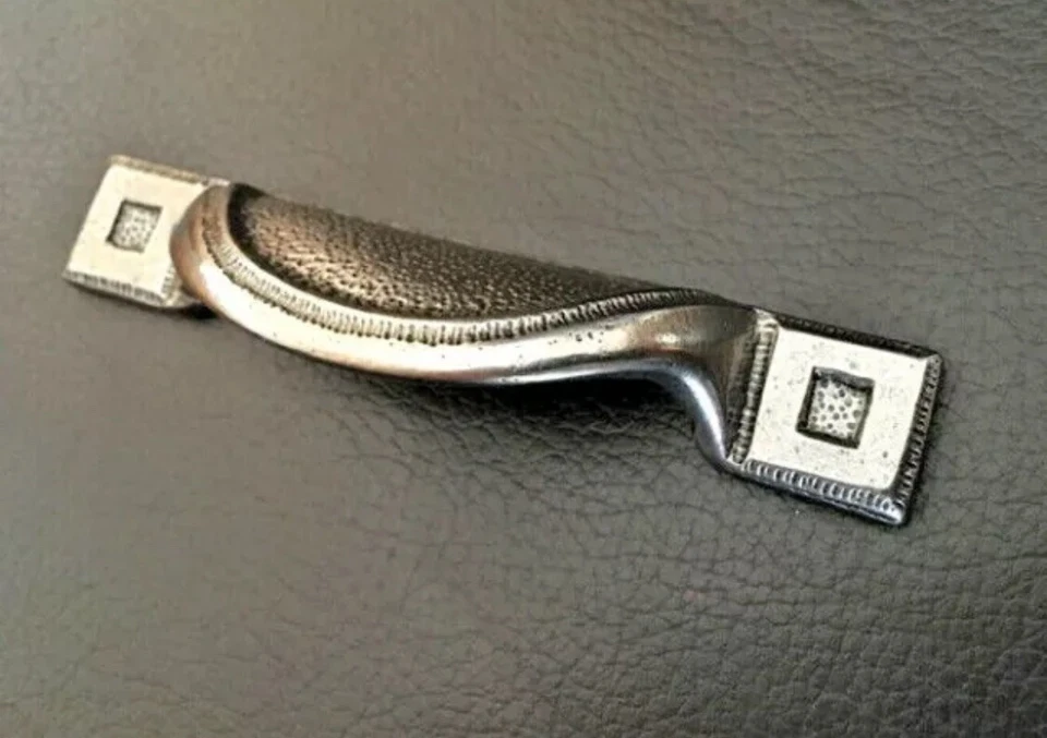 10 de Manija de Puerta, Cocina, Armario, Dibujo, Hierro Fundido ~ Antiguo Acabado Peltre. Foto 4 de 4