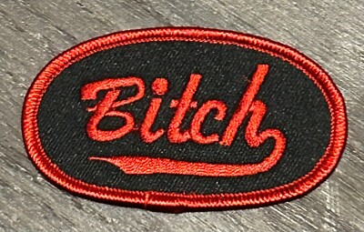 #0092  BITCH :     LADY RIDER / BIKER M/C Vest Patch       Free S&H AVAILABLE