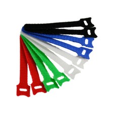 InLine&reg; Kabelbinder 12x125mm, Klett-Verschluss, 10er, 5 versch. Farben