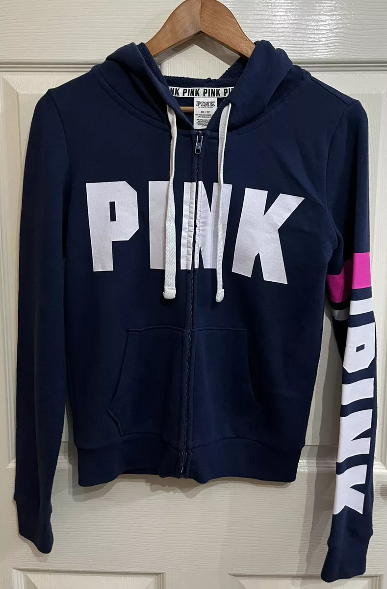 Victoria Secret Pink Hoodie Navy Blue Size XS