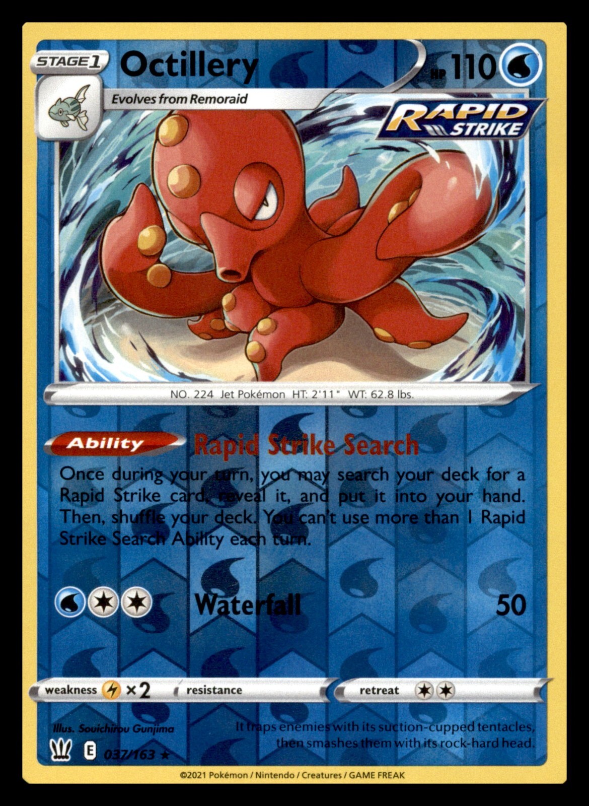 Octillery [Reverse Holo] #37 Pokemon Battle Styles 302