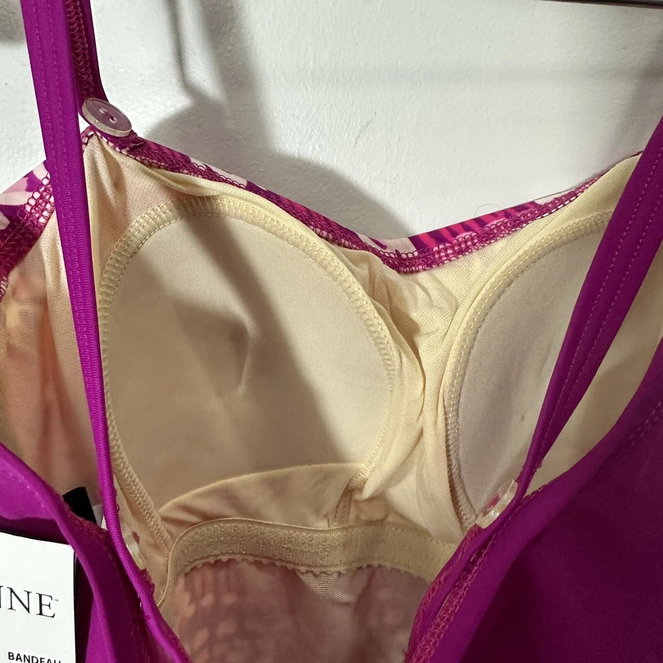 Roxanne Bandeau Traje De Baño Una Pieza Talla 12 Rosa 36 Copa C Foto 4 de 4